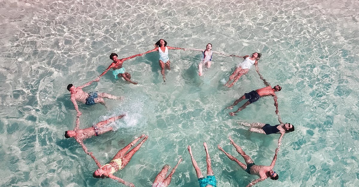 A group of people in the water