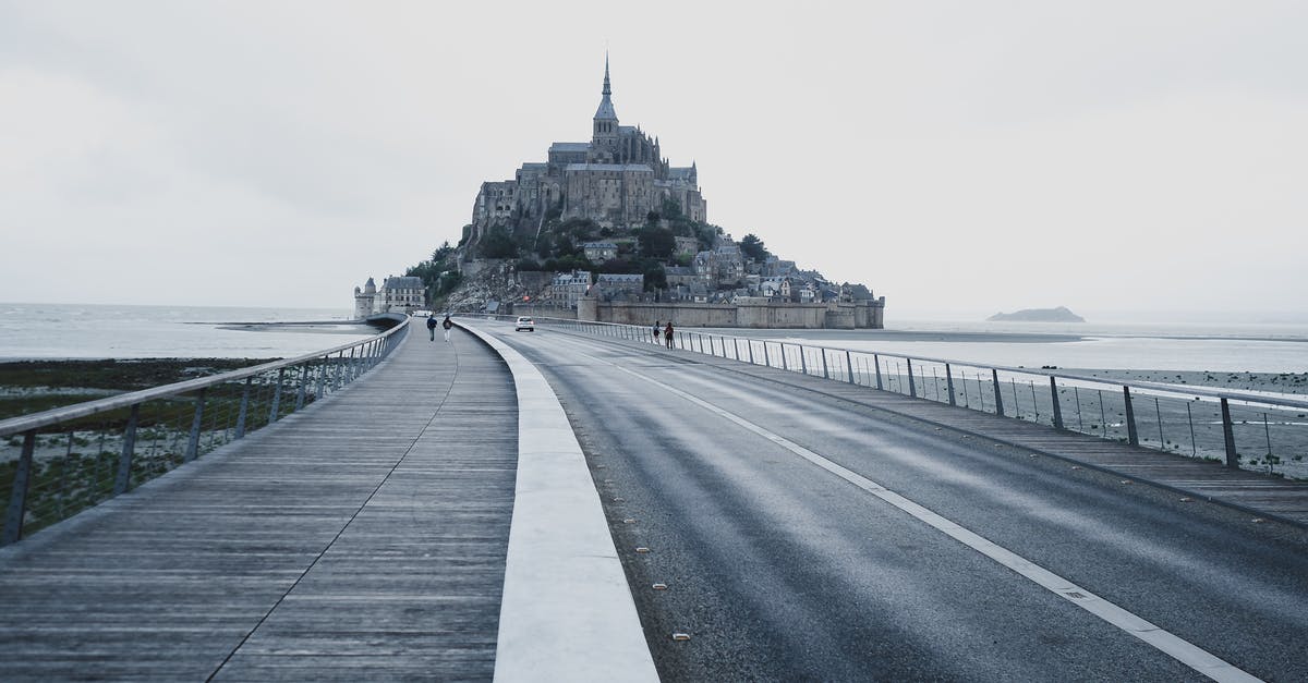 Mont Saint-Michel over a road