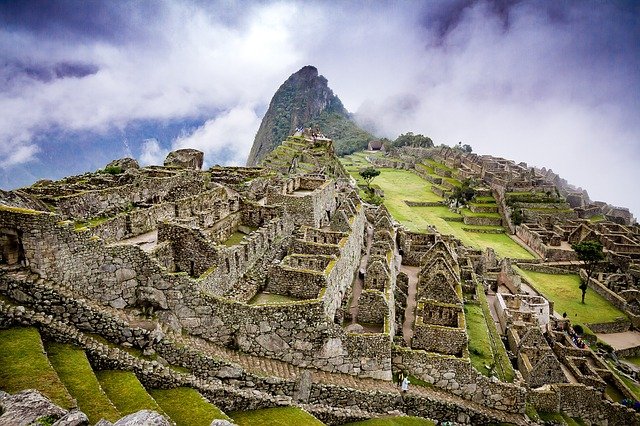 A close up of a hillside next to Machu Picchu
